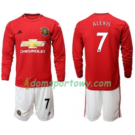 Koszulka Manchester United Alexis 7 Dziecięcy Domowe Koszulki Piłkarskie 2019-2020 Długi Rękaw